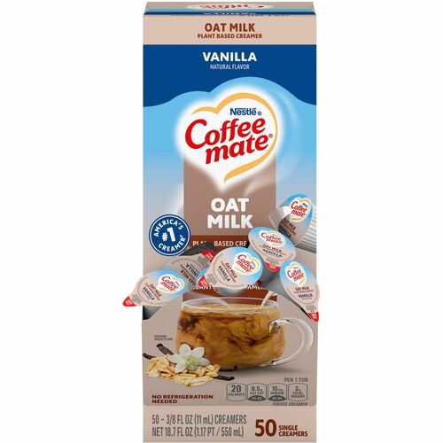 Creamer, Single Tubs, Oat Milk Vanilla, 0.375 Oz, MI 50/BX