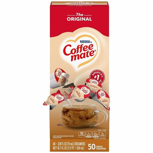 Coffee Creamers, Liquid, Original, 0.38oz Singles, We 50/BX