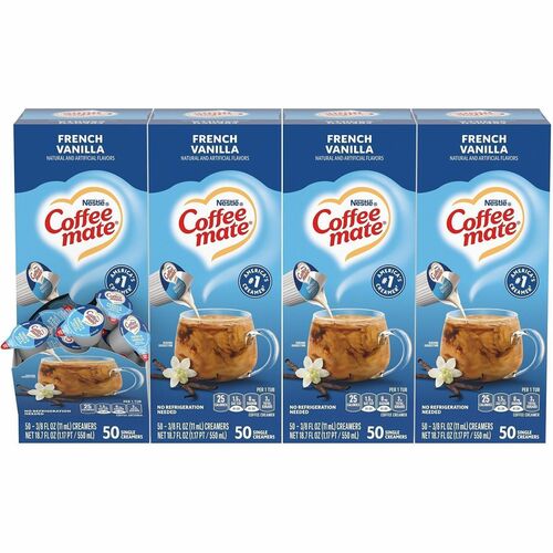 Creamer, Liquid, Coffeemate, Vanilla, 50/BX 4/CT
