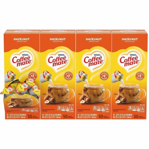 Creamer, Liquid, Coffeemate, Hazelnut, 50/BX 4/CT