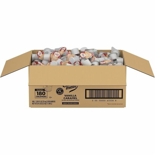 Creamer, Liquid, Vanilla Caramel, 0.38oz Singles, WE 180/CT