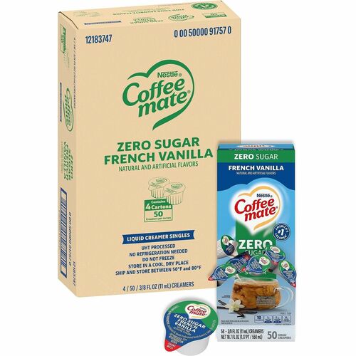 Creamer, French Vanilla, Sugar Free, 50/BX 4/CT