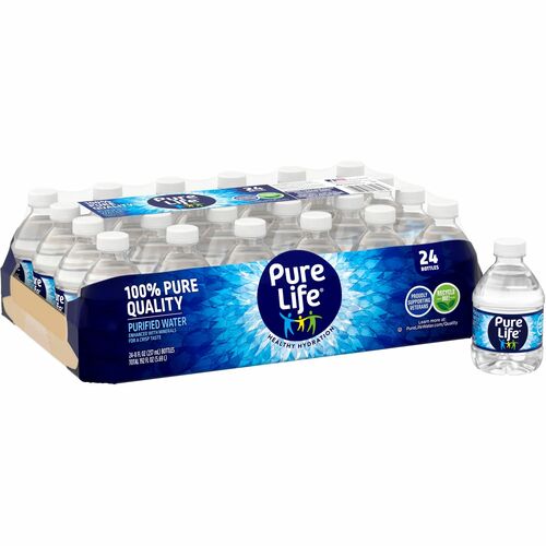 Nestle Pure Life Water, 8oz., Blue 24/CT