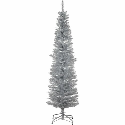 Tree, Silver Tinsel, 6 Foot