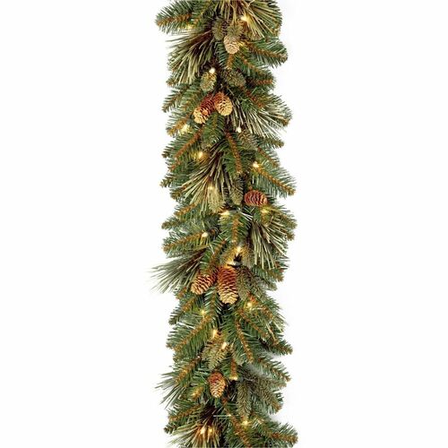 Garland, Carol Pine, LED, 9 Foot