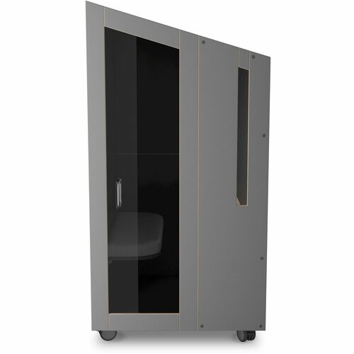 Nook Solo, White Laminate, Gray Door