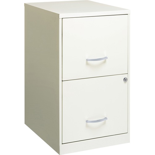 File, Vertical, 2 Drawer, 18", White