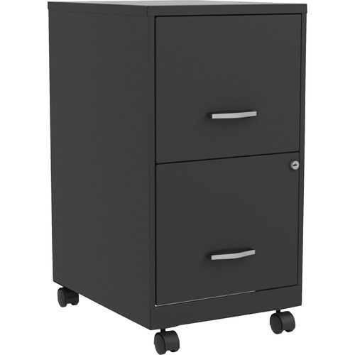 File, Vertical, Mobile, 2 Drawer, 18", Black