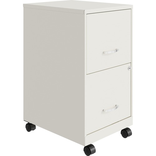 File, Vertical, Mobile, 2 Drawer, 18", White