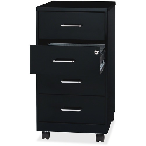 File Organizer Vertical 4 Drawer Black