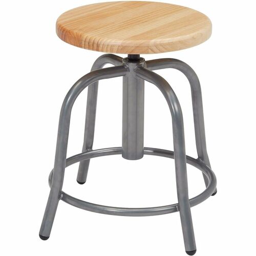 Stool, Adjustable Height, Wood/Gray