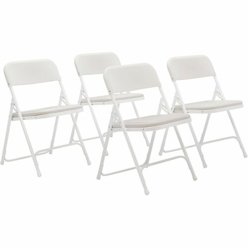 Chair, Fold, Plastic, White 4/CT