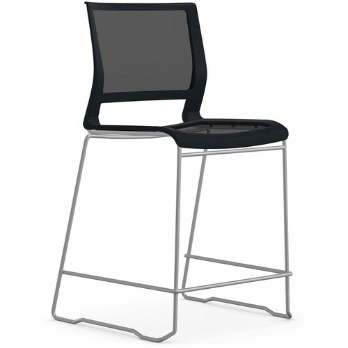 Stool, Counter Height, Armless, Black Mesh Seat/Back