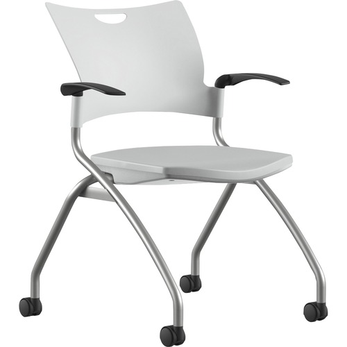 Nesting Chair, With Arms/Casters, 25"x26"x33", WE Plastic/SR Frame