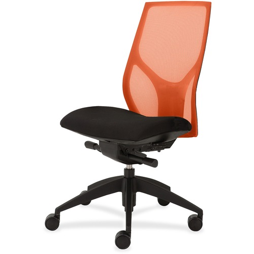 Task Chair, Knee Tilt, Armless, 25" x 26" x 39-1/2" - 46-1/2", OE/Onyx