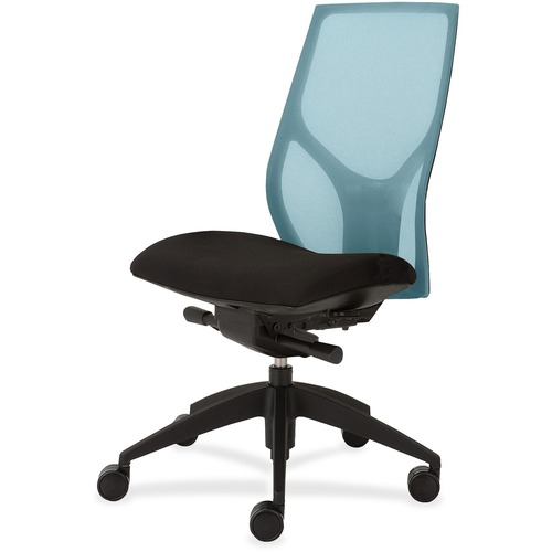 Task Chair, Knee Tilt, Armless, 25" x 26" x 39-1/2" - 46-1/2", AA/Onyx
