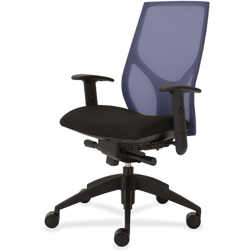 Task Chair, Knee Tilt, Adjustable T-Arm, 25"x26"x39-1/2"-46-1/2", BE/ON