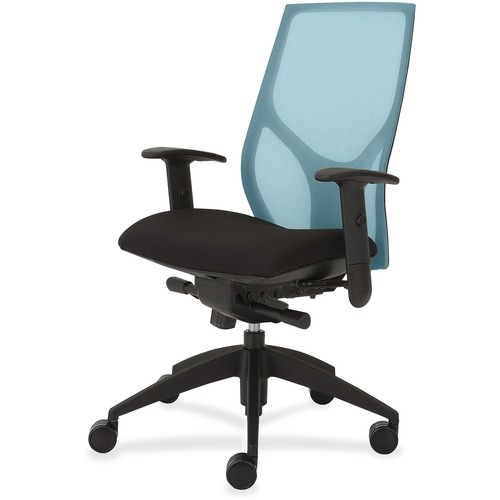 Task Chair, Knee Tilt, Adjustable T-Arm, 25" x 26" x 39-1/2" - 46-1/2", AA/On