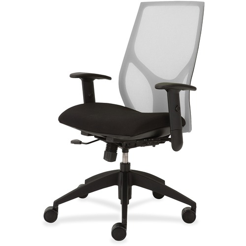 Task Chair, Synchro, Height-Adjustable T-Arms, 25" x 26" x 39"-46", WE/Onyx