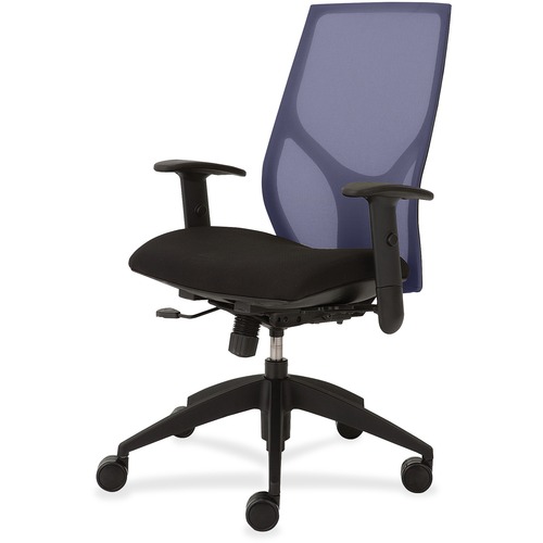 Task Chair, Synchro, Height-Adjust T-Arms, 25"x26"x39"-46", BE/Onyx