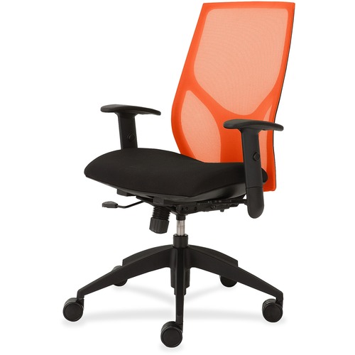 Task Chair, Synchro, Height-Adjustable T-Arms, 25" x 26" x 39"-46", OE/Onyx