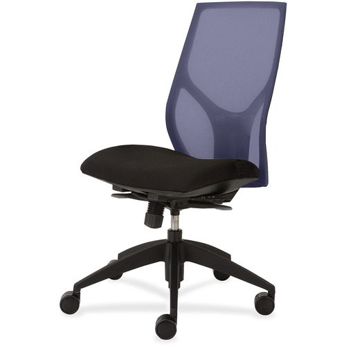 Task Chair, Full Synchro, Armless, 25" x 26" x 39"-46", BE/Onyx