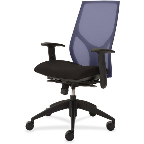 Task Chair, Full Synchro, Height-Adjustable T-Arms, 25"x26"x39"-46", BE/ON