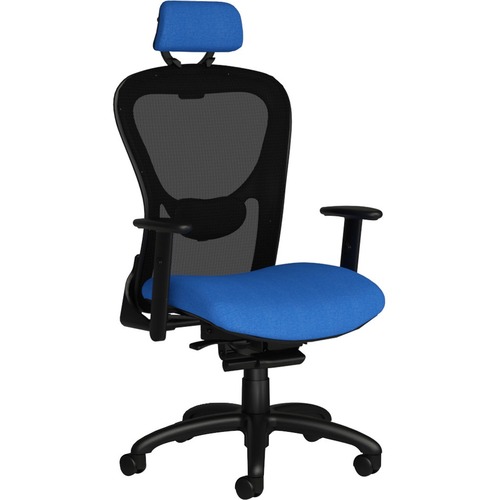 Chair, Synchro, Mesh Back/Fabric Seat, 26-1/2"x26-1/2"x51", Cloud