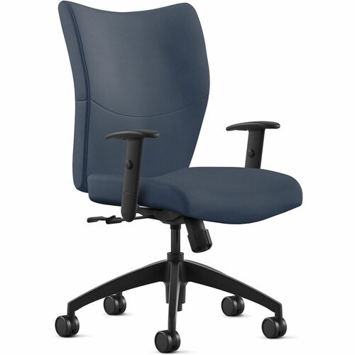 Chair, With Arms, Mid Back, Swivel Tilt, Leather, 25"x26"x46", Baltic