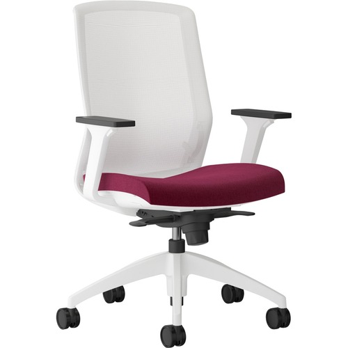Task Chair, Full Synchro, 25.5"x25.5"x37"-41.5", Gray/Latte