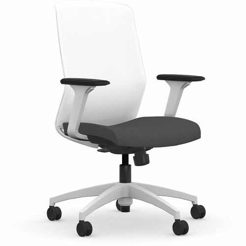 Task Chair, Full Synchro, 25.5" x 25.5" x 37"41.5", White/Dove