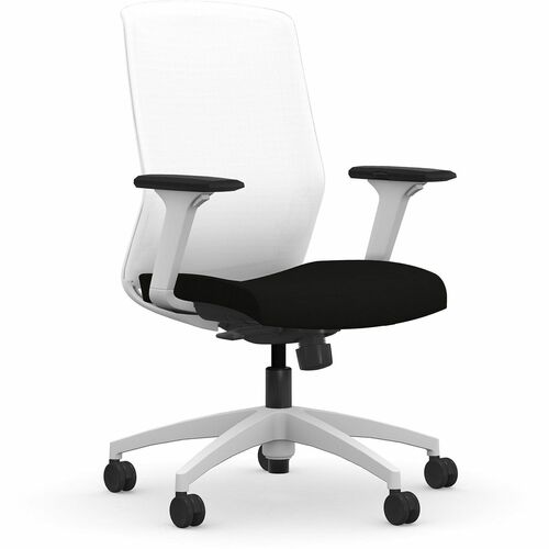 Task Chair, Full Synchro, 25.5" x 25.5" x 37"41.5", Walnut/Ebony