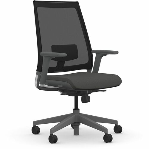 Chair, With Arms, Synchro, Mesh/Foam, 27" x 27" x 45-1/2", Dark Gray/Dove