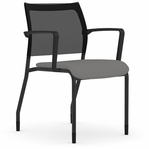 Guest Chair, With Arms, 22.5"x23.5"x34", Black Mesh/Cloud Fabric