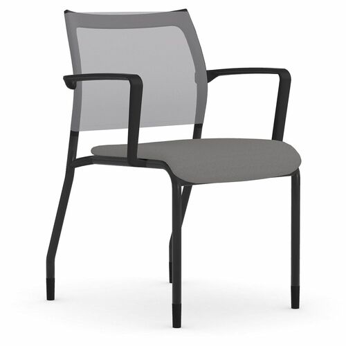 Guest Chair, With Arms, 22.5"x23.5"x34", Gray Mesh/Cloud Fabric