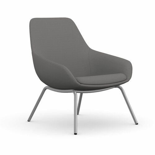 Lounge Chair, With Arms, 4-Leg, 27"x29"x33", Cloud Fabric/SR Legs