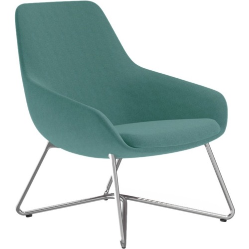 Lounge Chair, With Arms, 27"x29"x33", Cloud Fabric/SR W-Base
