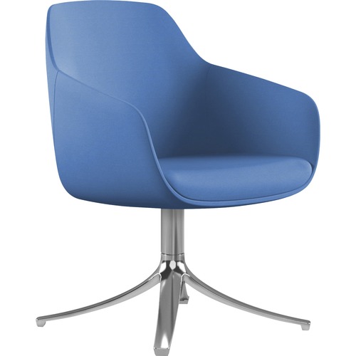 Lounge Chair, Swivel, 24-1/2"x24"x34-1/2", BE Fabric/Plushed Base
