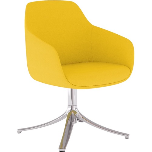 Lounge Chair, Swivel, 24-1/2" x 24" x 34-1/2", CloudFab/Plushed Base