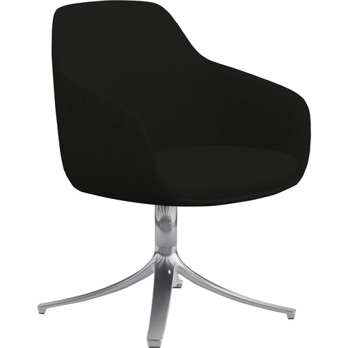Lounge Chair, Swivel, 24-1/2"x24"x34-1/2", On Fabric/Plushed Base