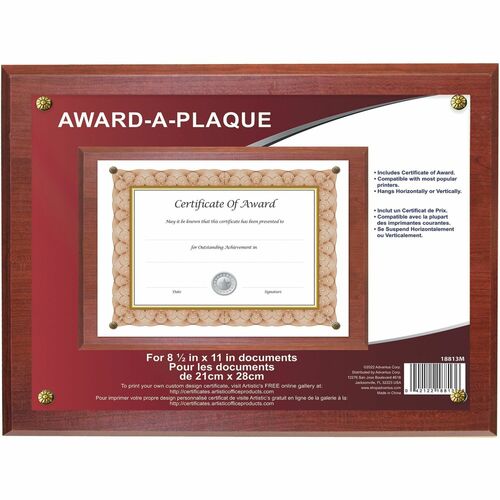 Plaque, Award, Mahogany