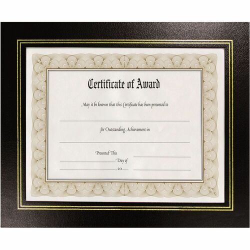 Frame, Leatherette, 8.5x11, Black 2/PK