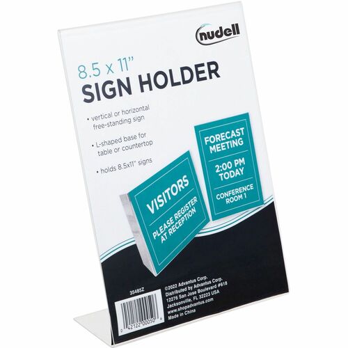 Frame, 8.5x11, Desk Sign, Clear