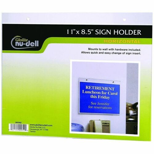 Frame, 8.5x11 Wall Sign, Clear