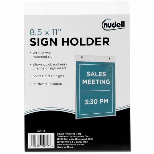 Frame, 8.5x11, Wall Sign, Clear