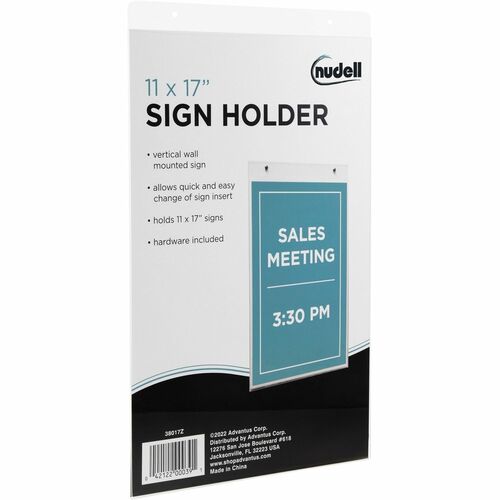 Frame, 11x17, Wall Sign, Clear