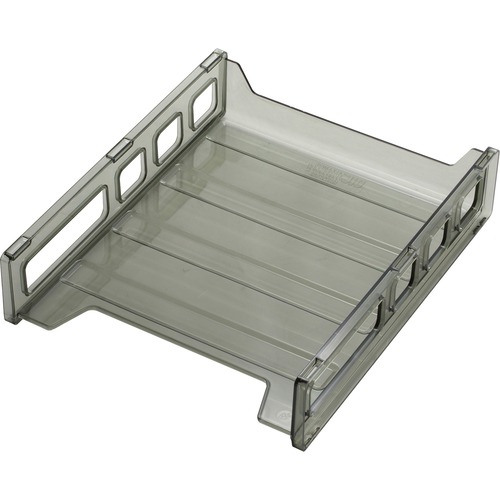 Letter Tray, Front Load, 10-1/2"x12-1/2"x2-7/8", Smoke