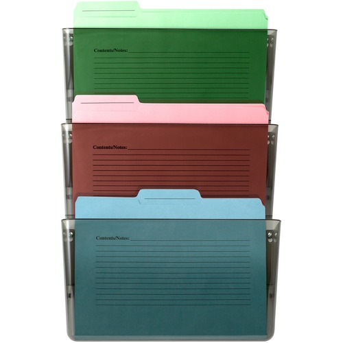 Wall Files, Letter, 13"x4-1/8"x7", Smoke 3/BX