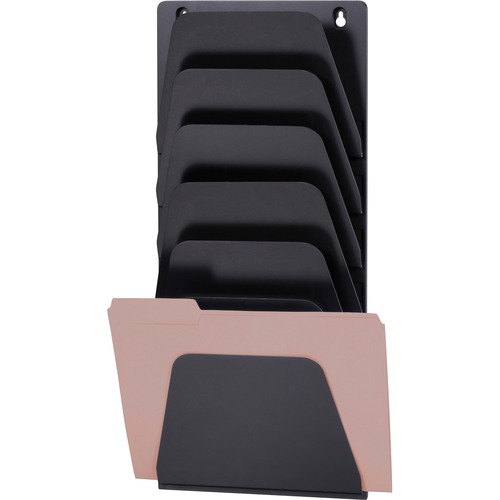 File, Wall, 7 Compartments, Black