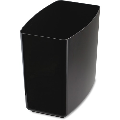 Waste Container, 20 Quart Capacity, 13-5/8"x8-1/2"x12-3/4", Black